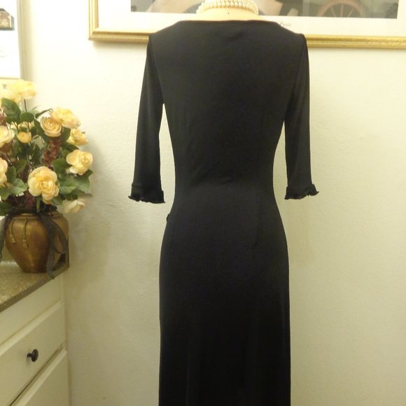 A.B.S by Allen Schwartz Black Ruffle Midi Dress - Picture 5 of 7